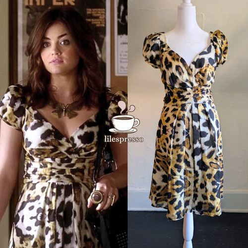 Abito leopardato seta betsey - leopardato,